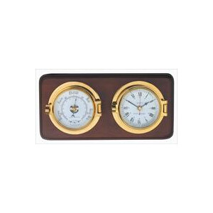Mounted Channel Clock & Barometer Set
