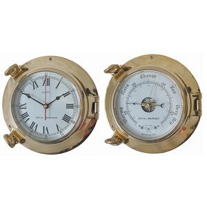 6” Brass Clock & Barometer Set (350068/69) 