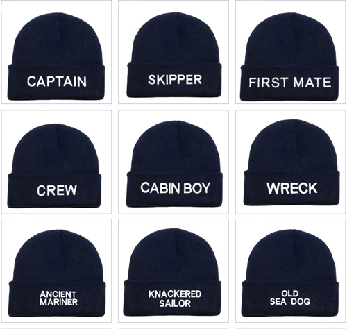 Nauticalia Embroidered Beanie Hat