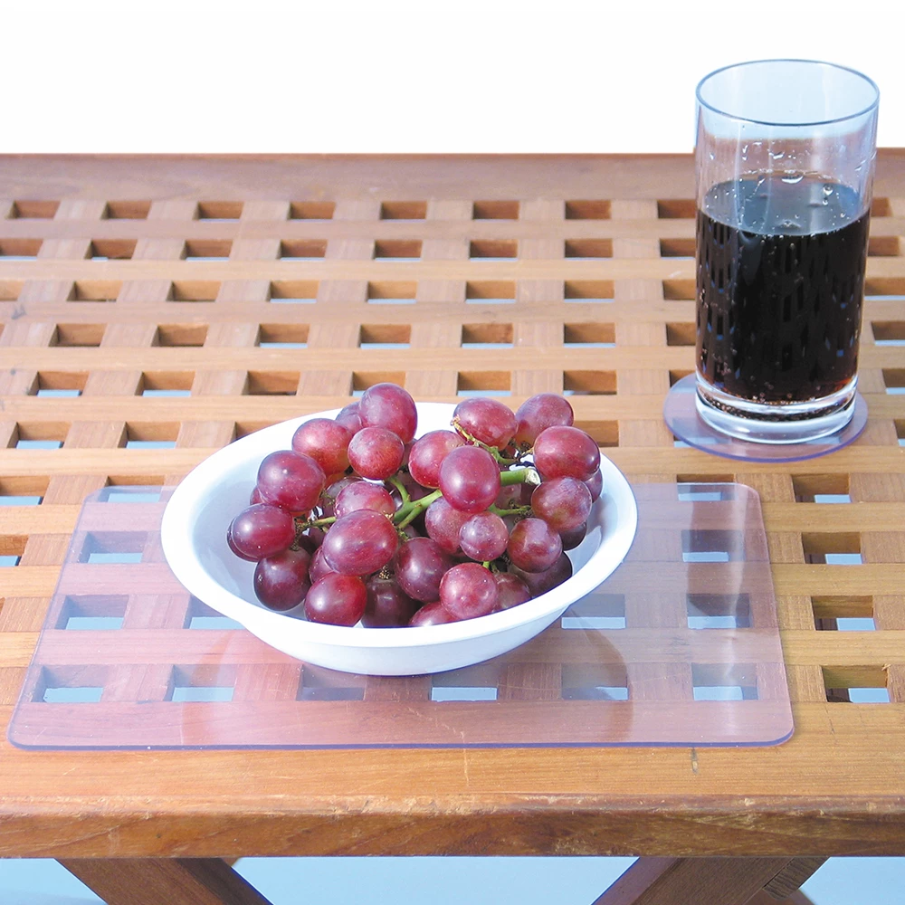 Force 4 Clear Non-Slip Placemats & Coasters Set