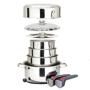 Magma Stainless Steel 9 Piece Nesting Cookware Set