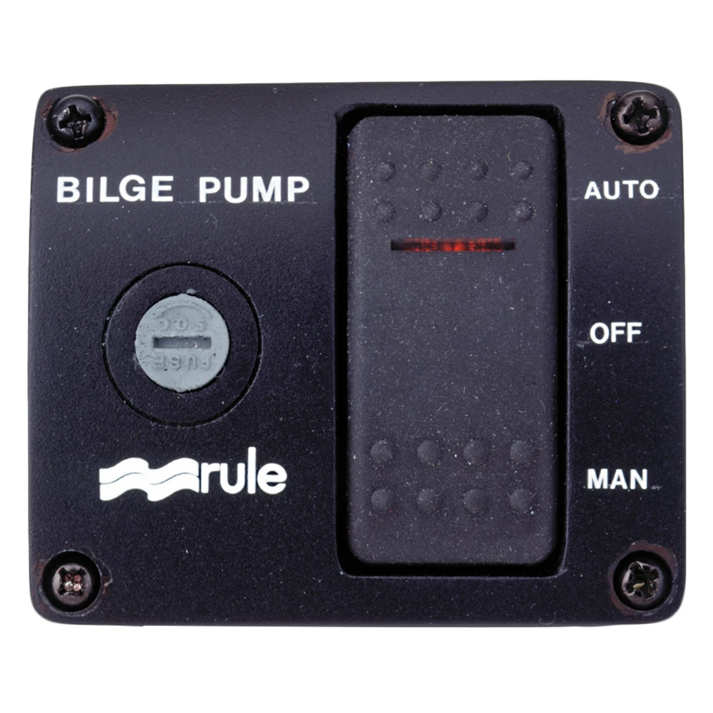 Rule Auto/Manual/Off Illuminated Rocker Bilge Switch 12V 