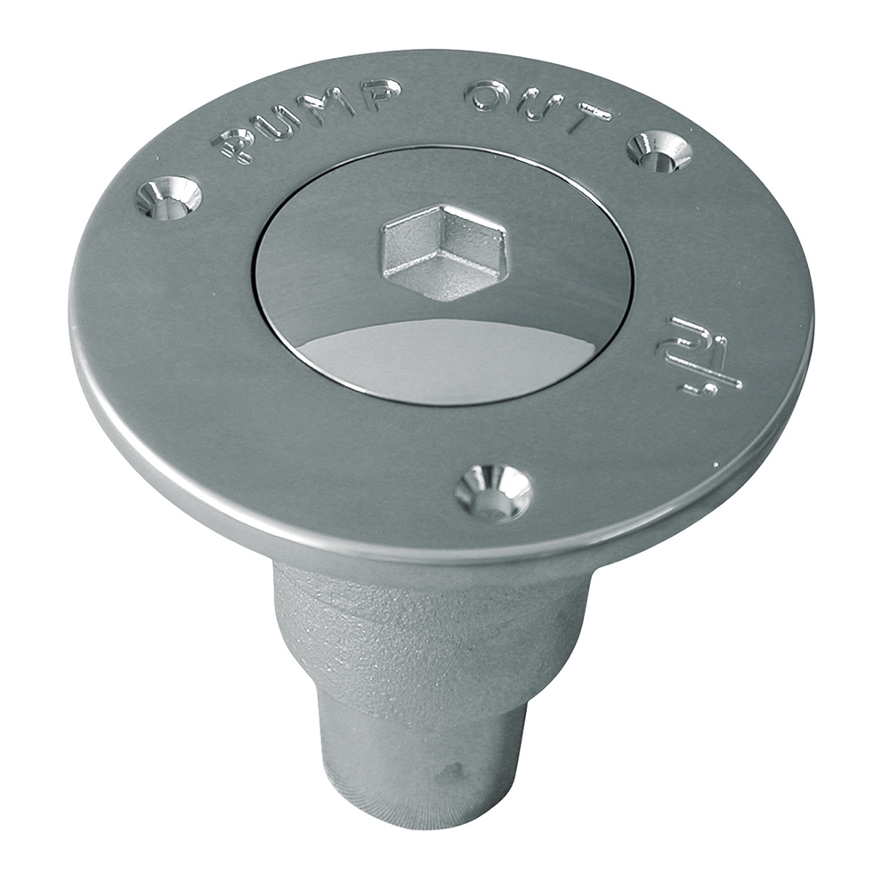 Pump-Out Deck Fitting Chrome