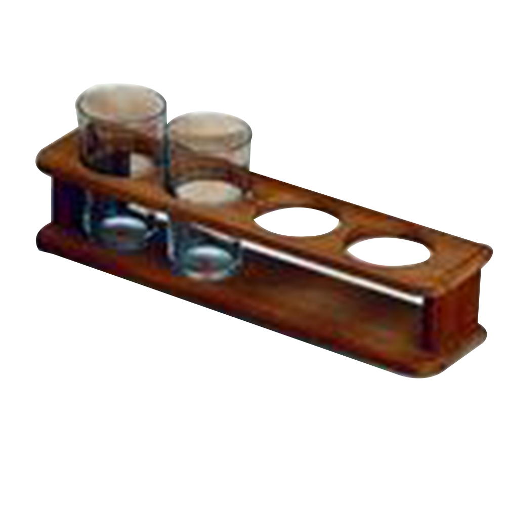 Teak 4 Glass Holder