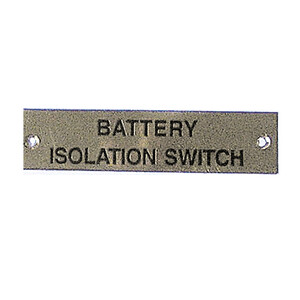 Label - Battery Isolator Switch - 75 x 19mm