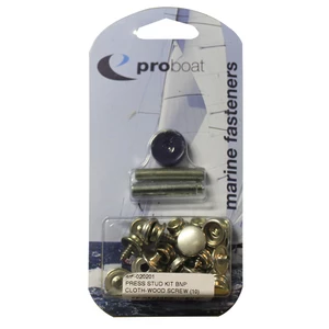 Force 4 Press Stud Fastener Kit • Cloth to Wood x10 