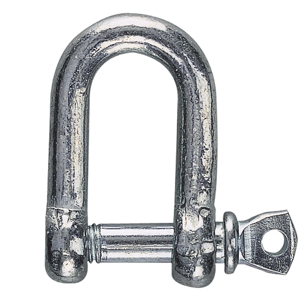 Force 4 Galvanised Steel D Shackle - 1 Pack 