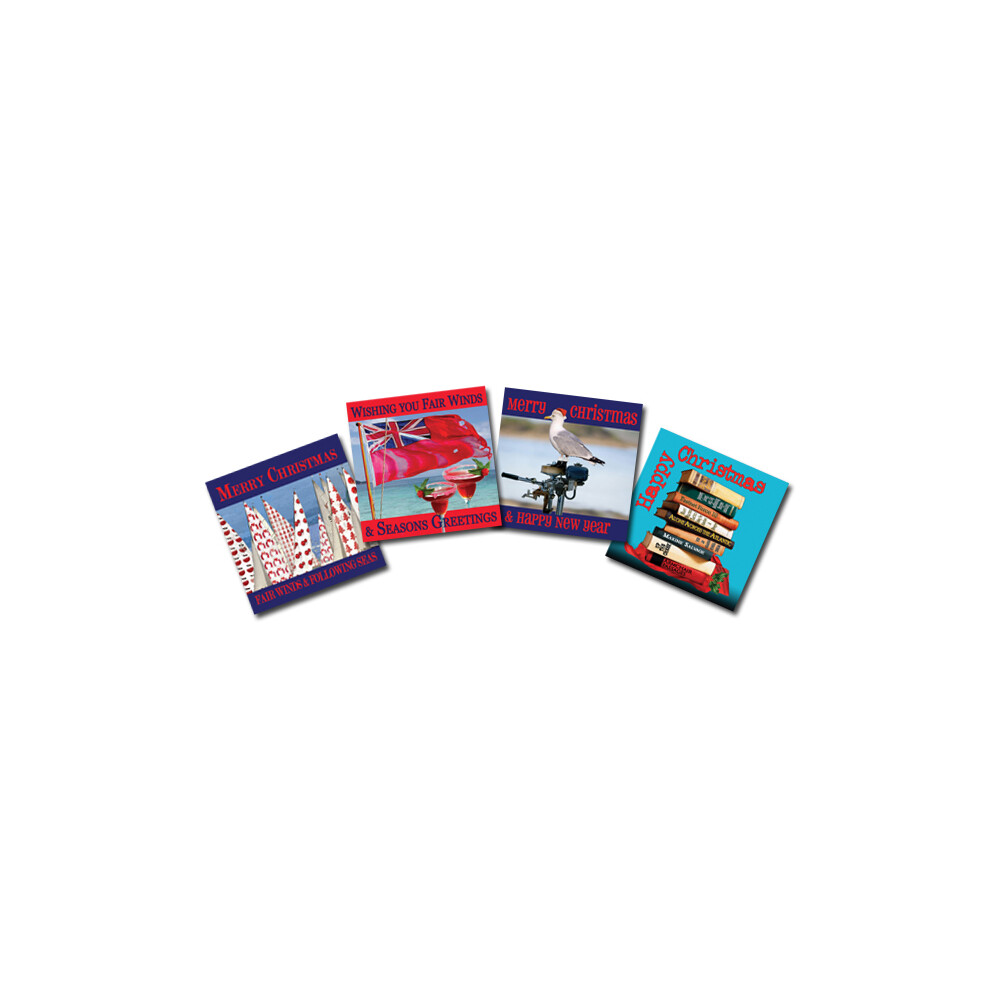 Set of 4 Nautical Christmas Cards 