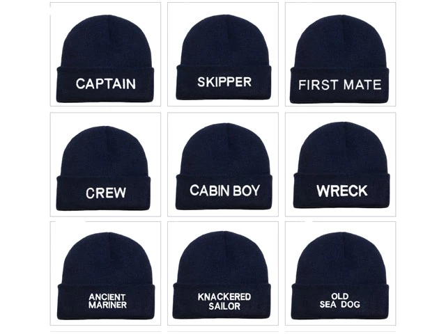 Nauticalia Embroidered Beanie Hat