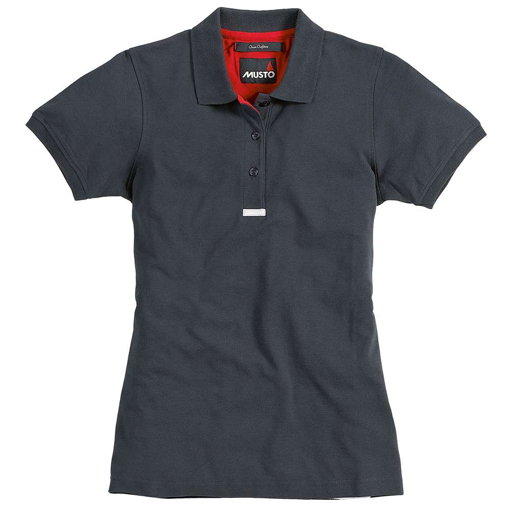 Womens Pique Polo in Navy or Red