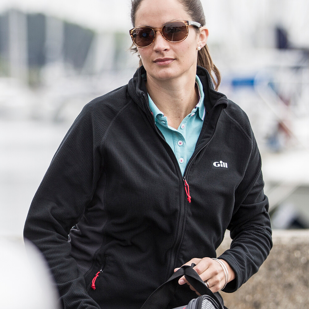 Womens Grid Microfleece Jacket