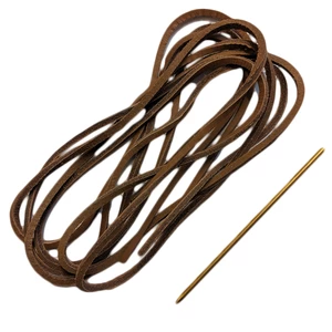 Force 4 Leather Deck Shoe Laces - Brown 