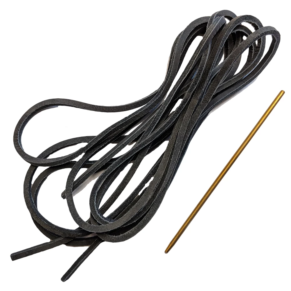 Force 4 Leather Deck Shoe Laces - Navy 