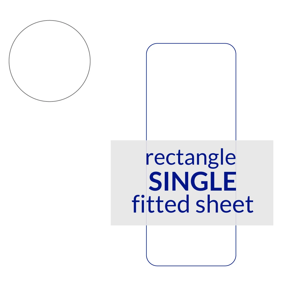 Ship Shape Bedding Rectangular Berth Fitted Sheet Single