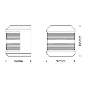 Aquasignal Series 41 Masthead 12V Black