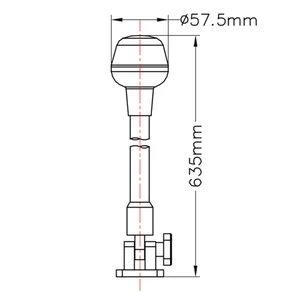 Force 4 LED Folding 635mm Pole Light - All-Round White 