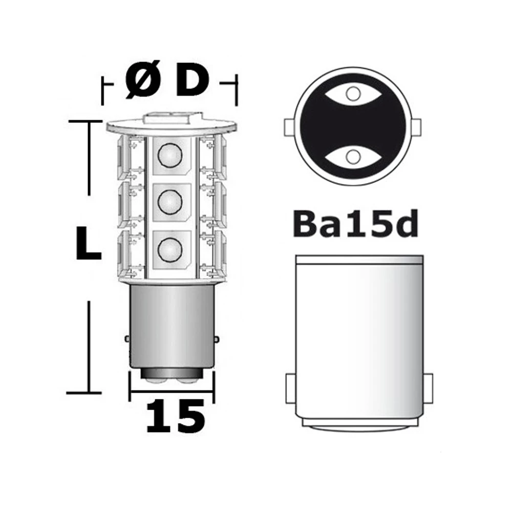 LED 13-Chip Bulb BA15D