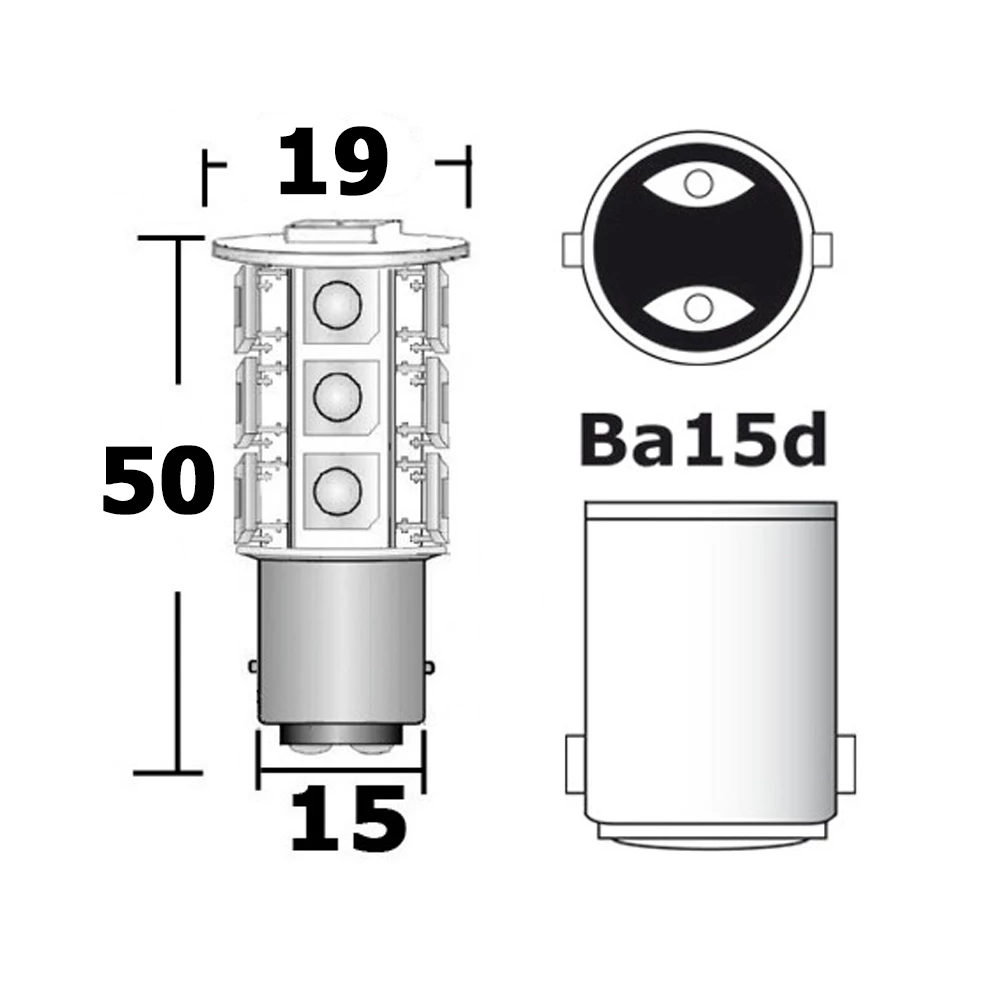 LED 21-Chip Bulb BA15D
