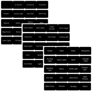 Blue Sea 60 Rectangular Panel Labels