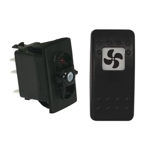 Carling Switch Illuminated Rocker Switch - Fan 