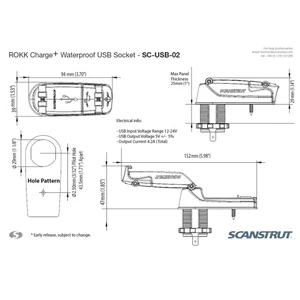 Rokk Charge Plus Rapid Charge Waterproof USB Socket