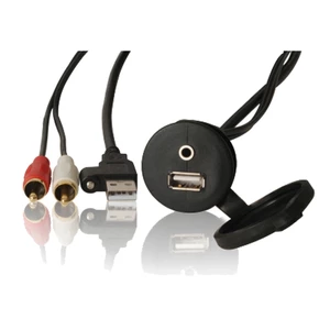 Fusion Bulk Head mounted USB and 3.5mm socket