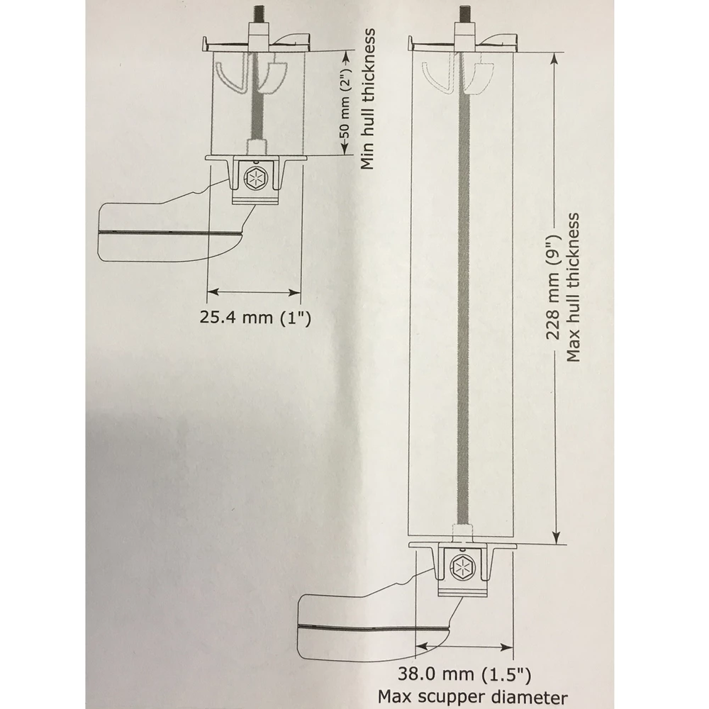 Kayak Scupper Transducer Mount
