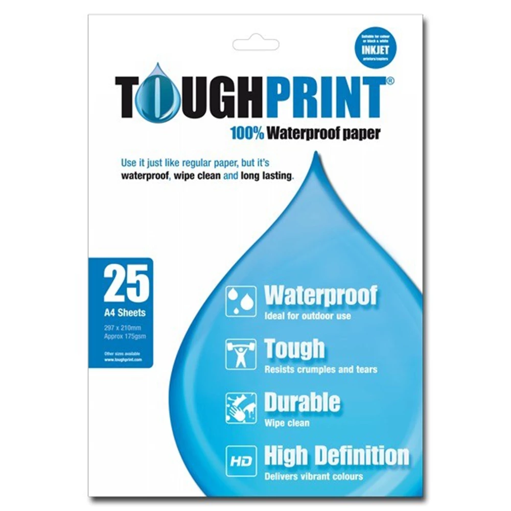 Toughprint Waterproof Paper - Laser (25 Pack)