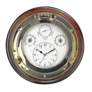 Meridian Zero Weatherman - All in One Quartz Clock, Barometer, Hygrometer & Thermometer 