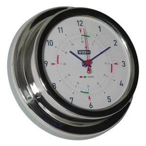 Vion Stainless Steel Clock 129mm 