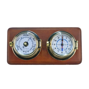 Meridian Zero Mounted Channel Tide Clock & Barometer Set 