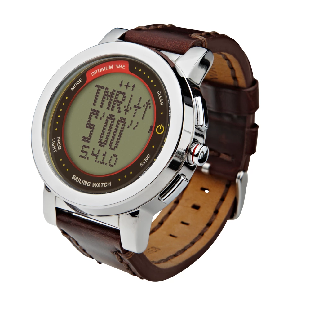 Optimum Series 16R Stainless Watch with Leather Strap