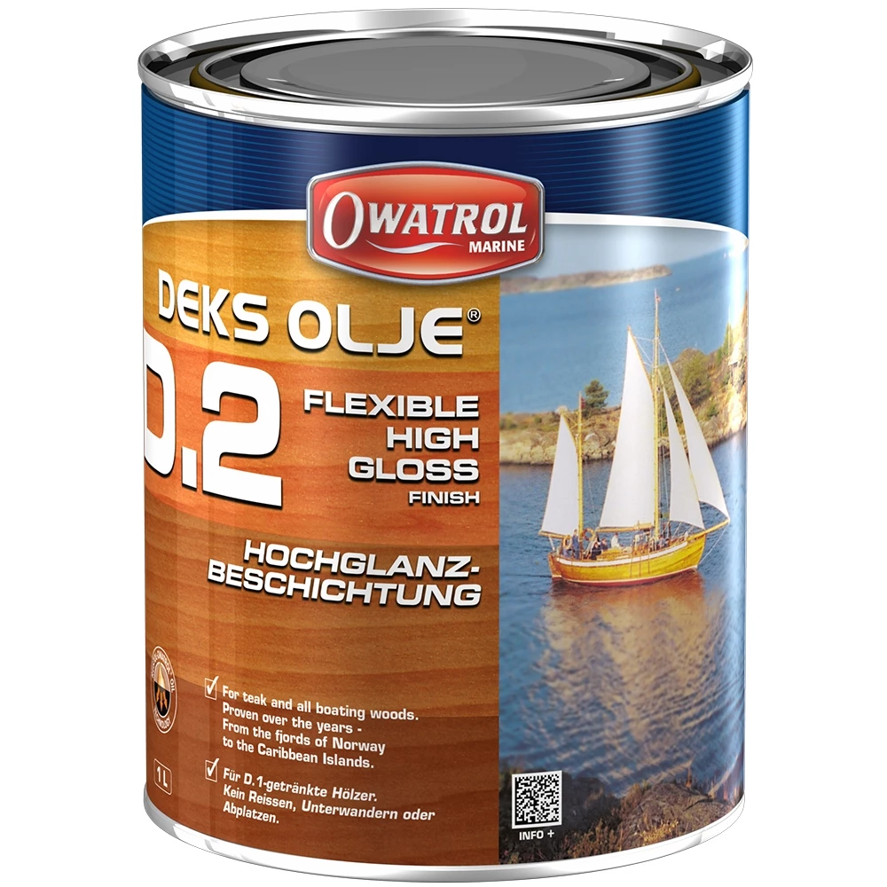 Owatrol Deks Olje D2 High Gloss Oil Varnish 1Ltr 