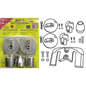 Engine Anode Kit w/Indicator Aluminium - Mercury Bravo 3 (2004+)