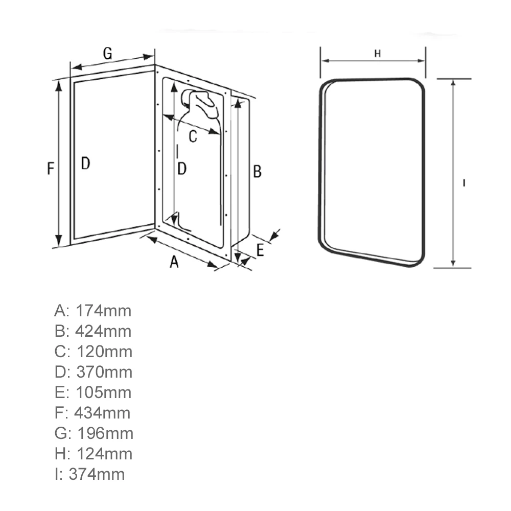 Fire Extinguisher Storage Case With Transparent Door