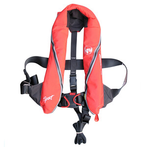 Sport 185 Lifejacket Auto/Harness - Red/Black