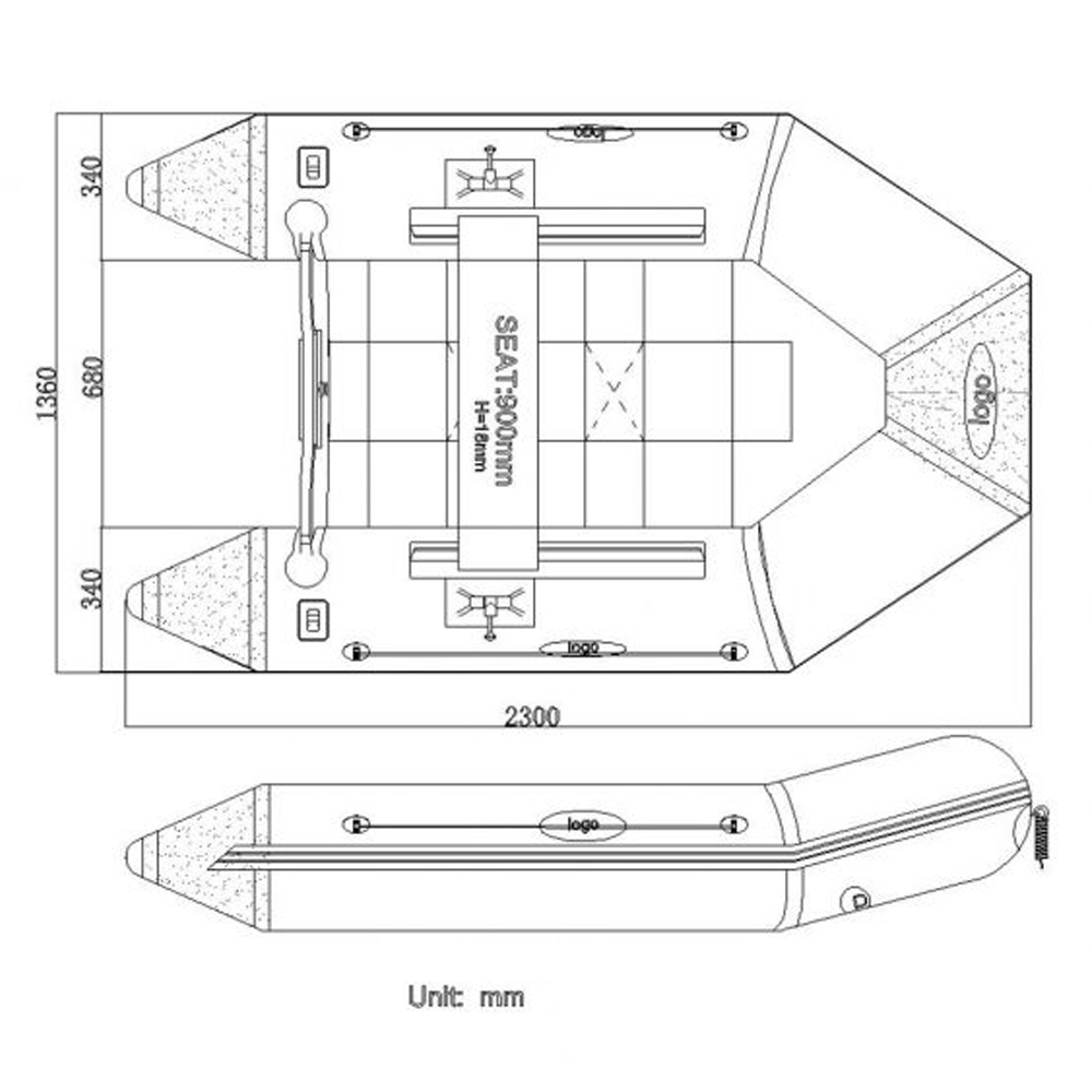 230SL Inflatable Dinghy