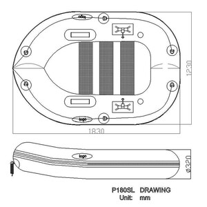 Spirit 180RT Roundtail Inflatable Dinghy - Slatted Floor