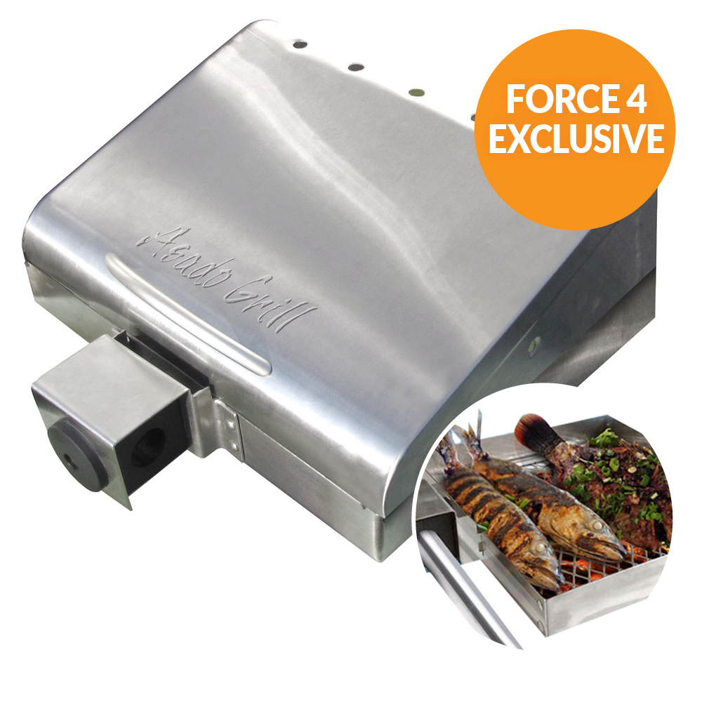 Railmount Boat Barbecue with Lid