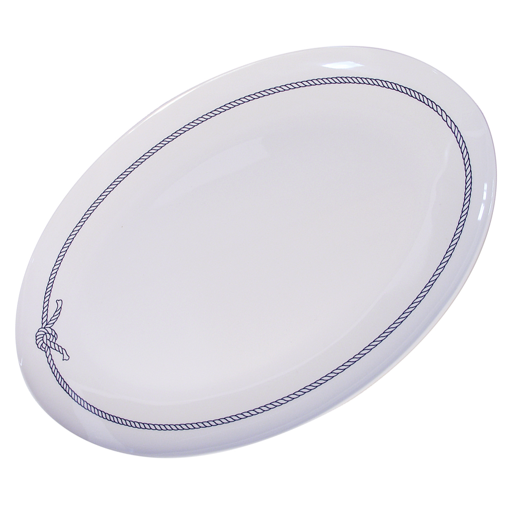 Blue Rope Melamine Oval Dish