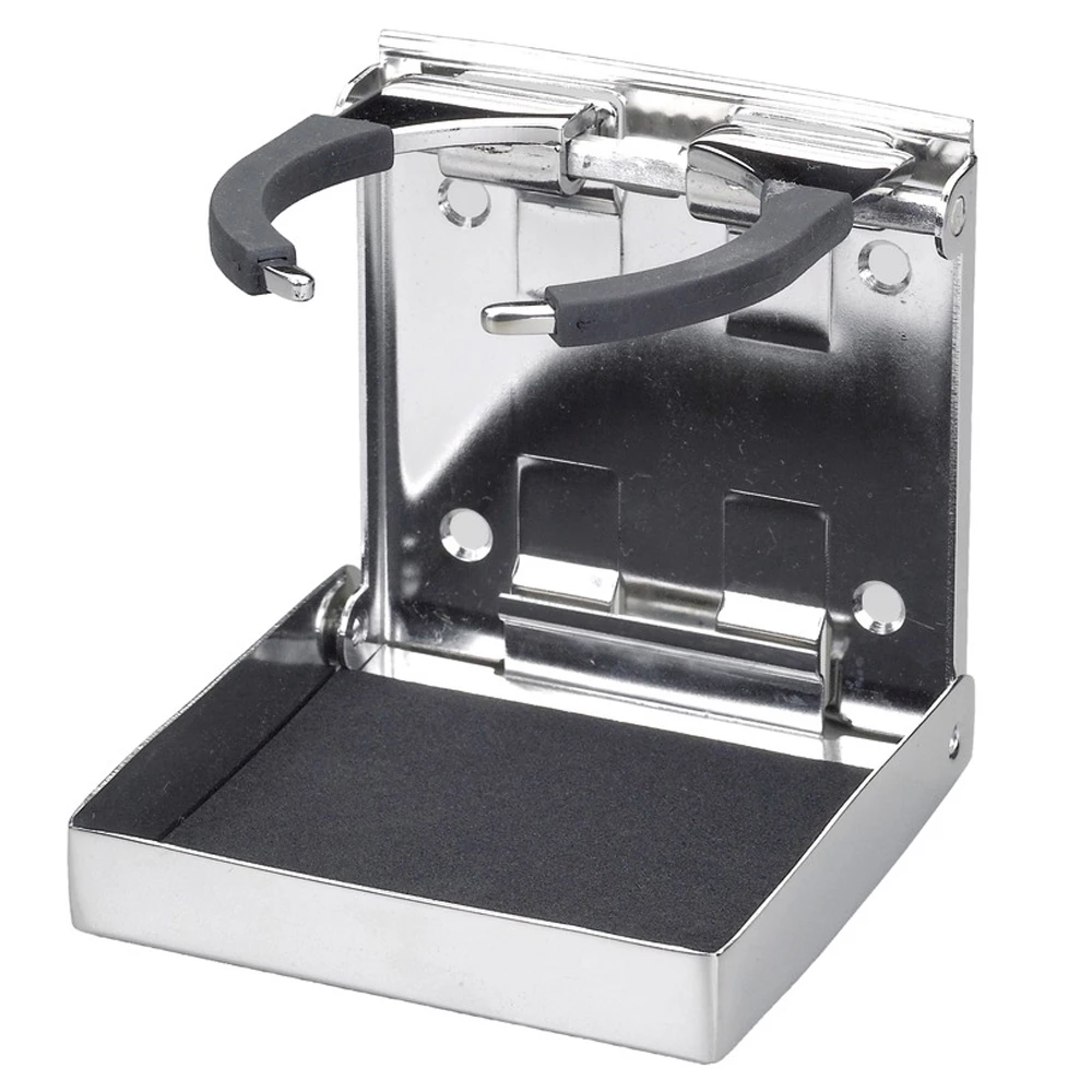 Force 4 Folding Cup Holder - Stainless Steel 