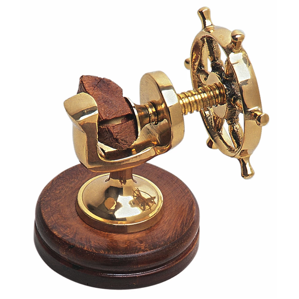 Brass Ship's Wheel Nutcracker