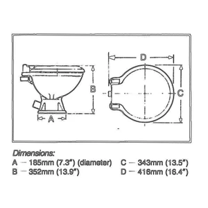 Blakes of Gosport Popular 12V Toilet