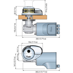 Prince DP2 Windlass 8mm 1000 W 12V with Drum