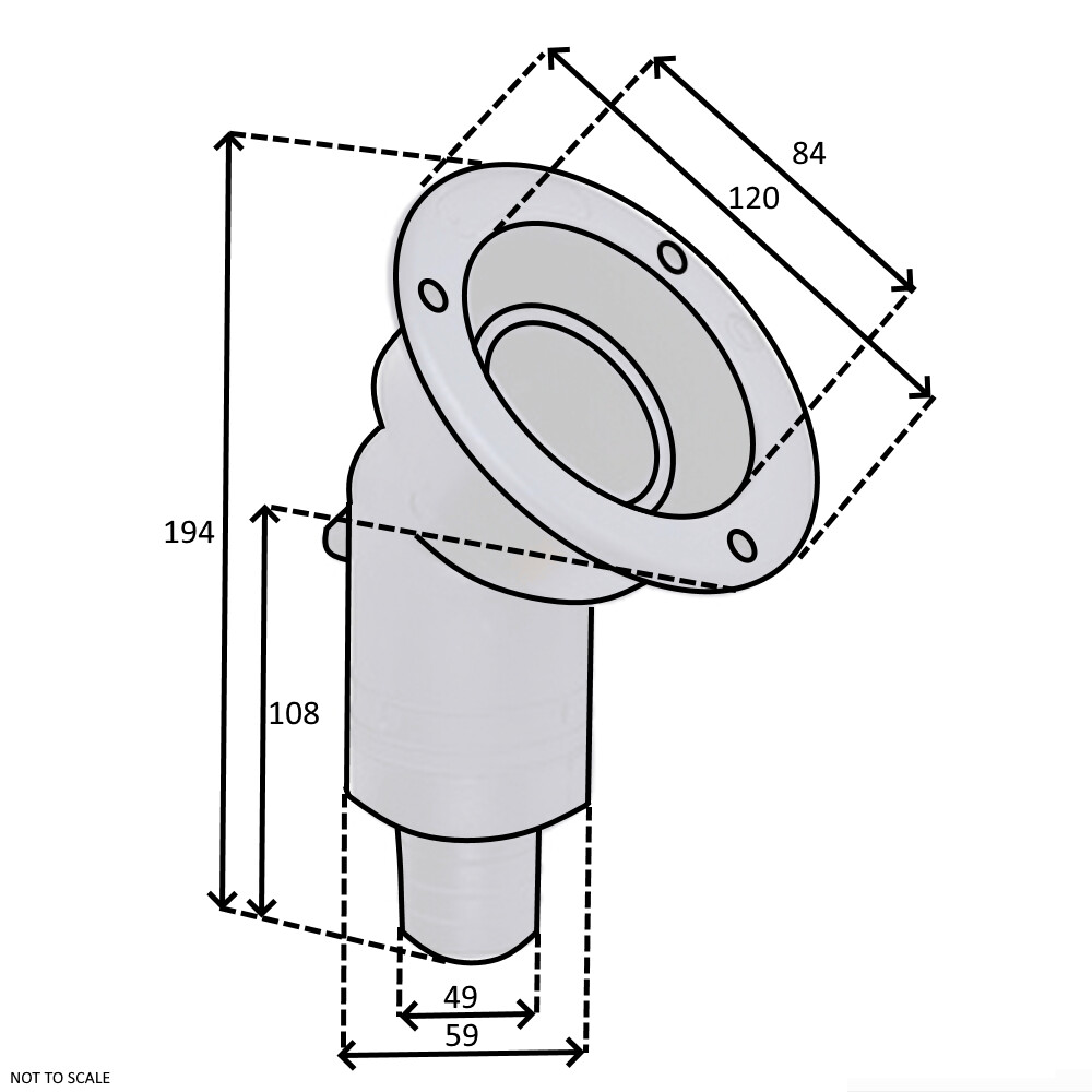 Angled Fuel Filler with Lockable Cap 