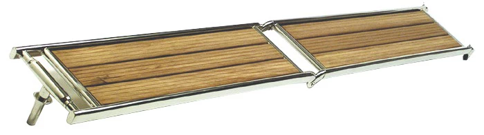 Force 4 Stainless Steel Folding Gangway with Iroko Boards 