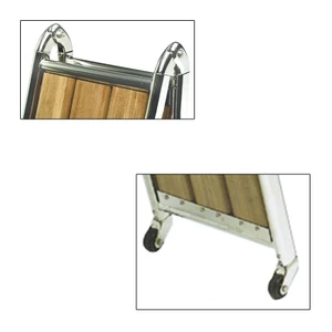 Force 4 Stainless Steel Folding Gangway with Iroko Boards 