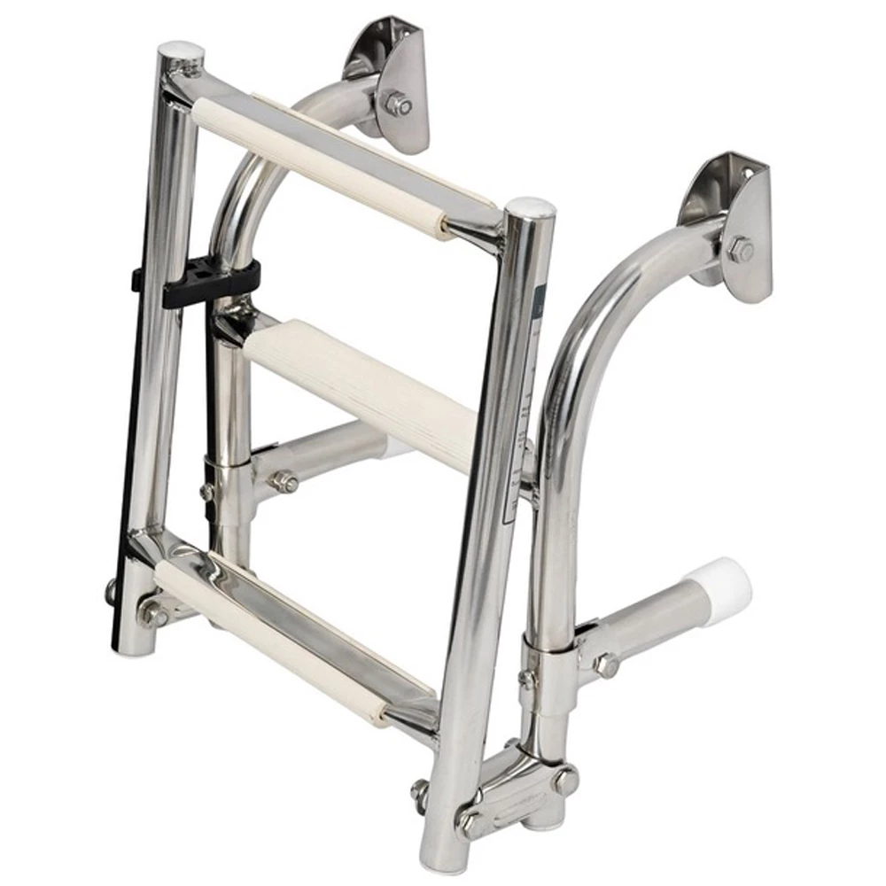Extra Narrow 3-Step Stainless Steel Ladder