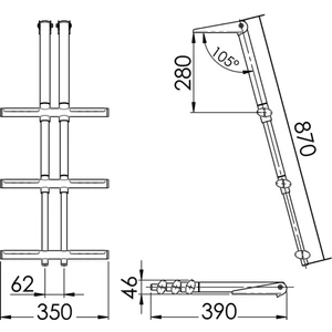 Osculati Diver Telescopic Ladder