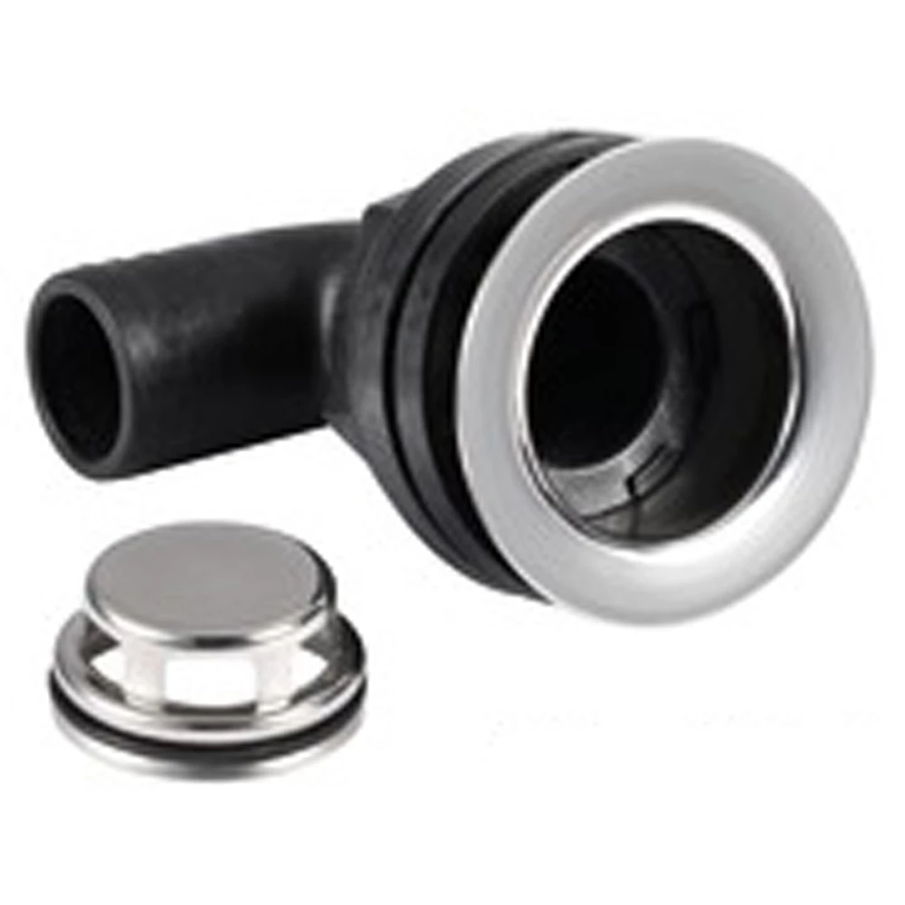 Flush Cockpit Drain with Removable Strainer - 90Deg